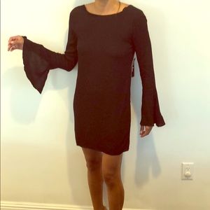 Lulus open back black dress